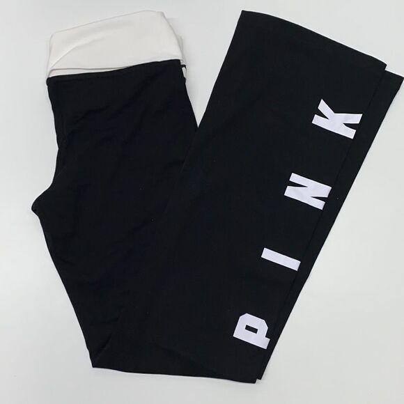 🔥pink victoria secret leggings LENGTH FLARE New - Picture 1 of 5